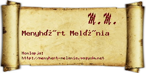 Menyhért Melánia névjegykártya